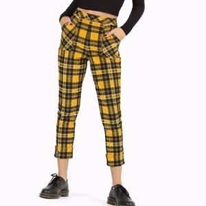Blackmilk HP Hufflepuff Tartan Cuffed Pants